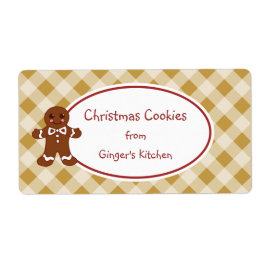 Kute Julbrödbröd Cookies Gift Märkre Labels Fraktsedel