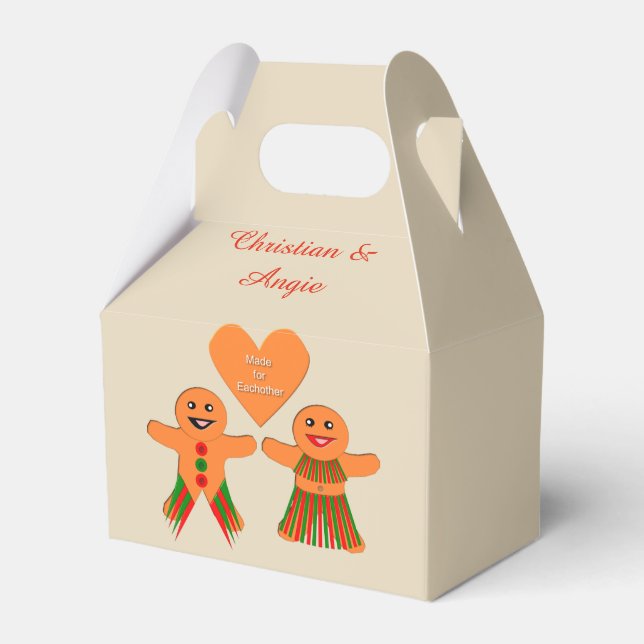 Kute Julbrödder lite Anpassningsbar Presentaskar (Framsidan Sidan)