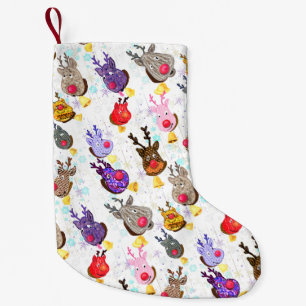 Kute julfärgad Leksaker Designer med Klockor Rolig Liten Julstrumpa