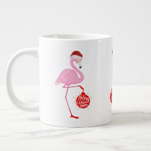 Kute-julflamingo Jumbo Mugg