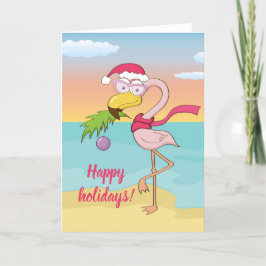 Kute Julflamingo på Anpassningsbarna Helgkort