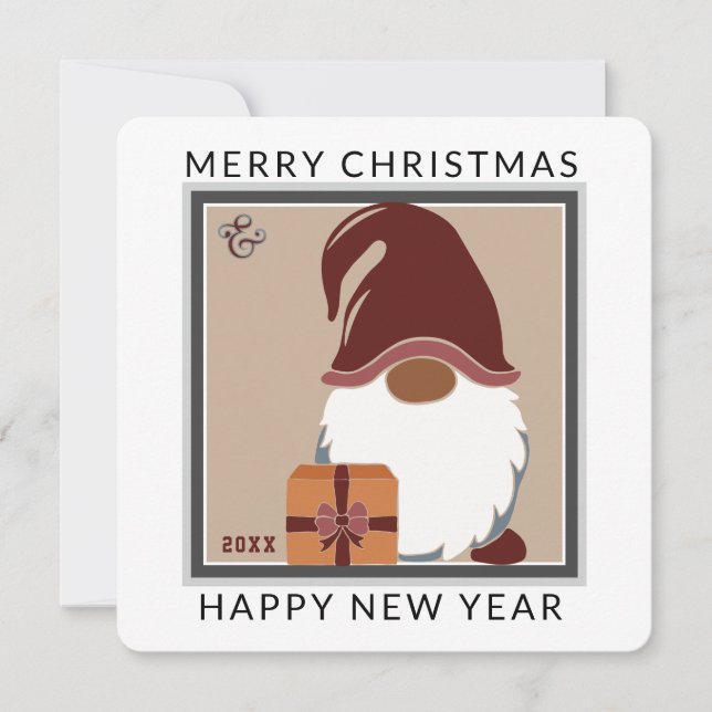 Kute Julgrum i Mute Färg Helgdag Card Julkort (Framsida)