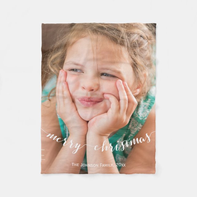 Kute julklapp med foto 30 x 40 fleecefilt (Framsidan)