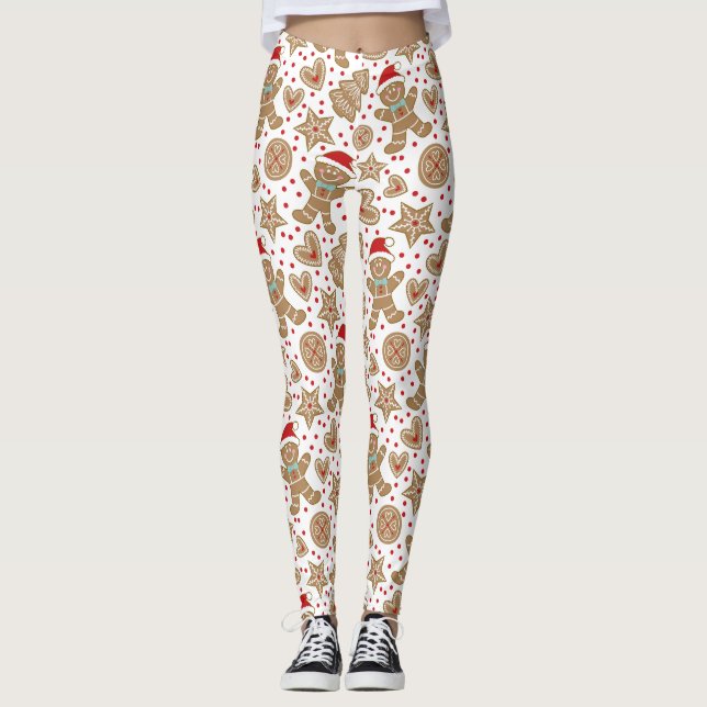 Kute Julklubbar Leggings (Framsida)