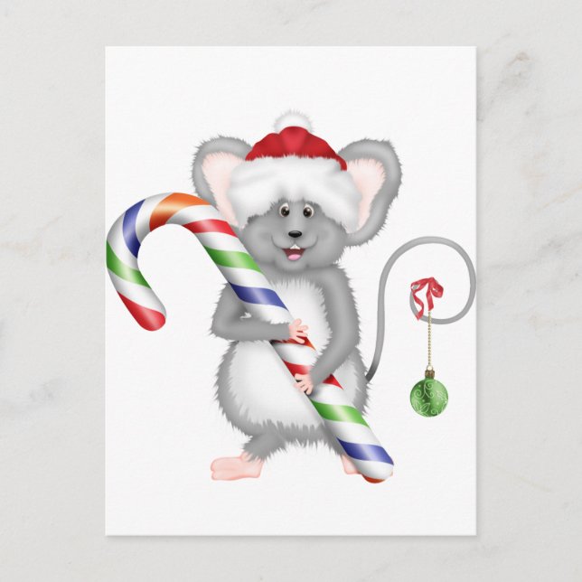 Kute julmus med Santa Hat Helg Vykort (Framsida)