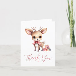 Kute julrenar med Helgdag-gåvor Tack Kort