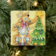 Kute julrenar med Julgran Star Julgransprydnad Keramik (Tree)