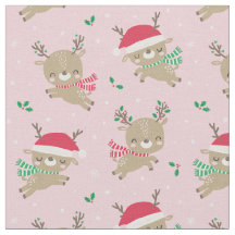 Kute julrenar Santa Hats på rosa