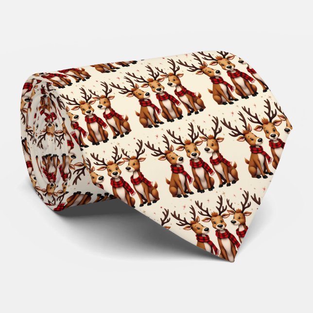 Kute julrentrio med Plade Scarves Slips (Rullad)