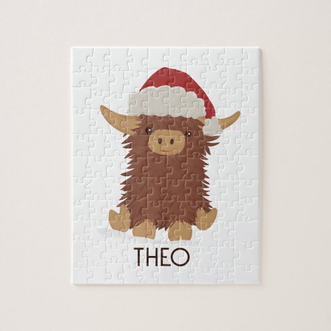 Kute Julshaggy Highland ko Santa Pussel (Vertikal)