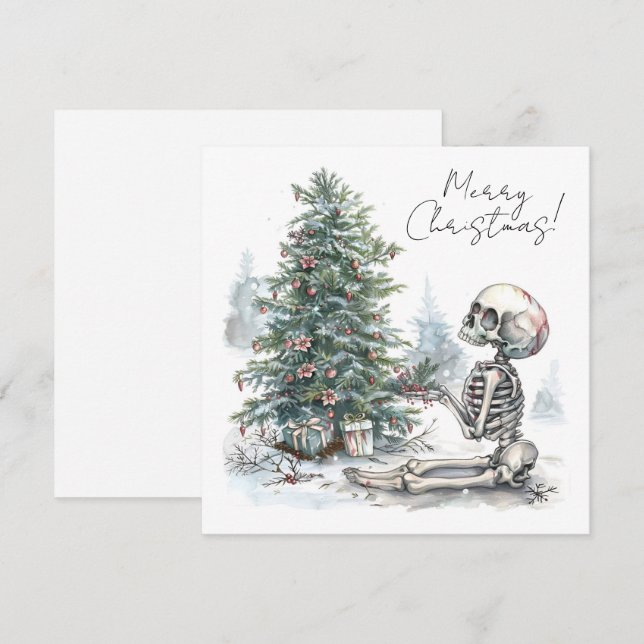 Kute-julskeleton med Julgran (Fram/baksida)