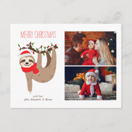 Kute Julslott 2 Photo Collage Helg Vykort