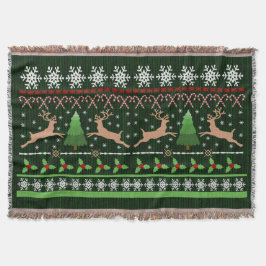 Kute Julsötare Mönster Helgdag Reindeer Filt