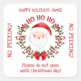 Kute Jultomten - ingen peekatorgssymbol Fyrkantigt Klistermärke