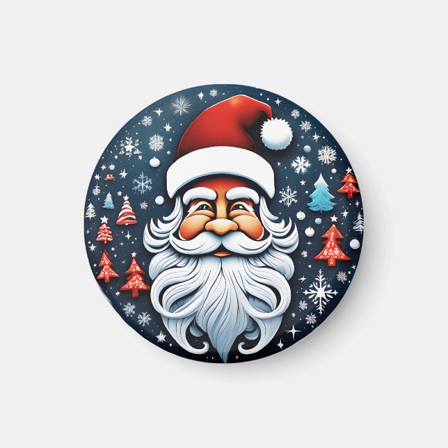 Kute jultomten med Träd Festive Magnet (Framsidan)