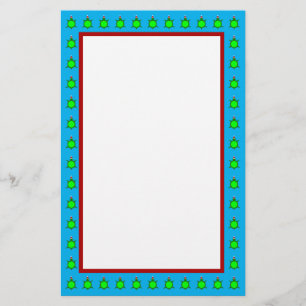 Kute Julturtle med Snäckan Flowery Brevpapper