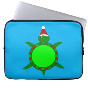 Kute Julturtle med Snäckan Flowery Laptop Fodral