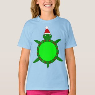 Kute Julturtle med Snäckan Flowery T Shirt