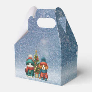 Kute Julvalp och kattunge Presentaskar