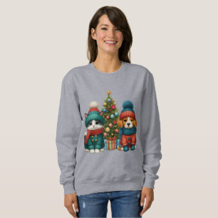 Kute Julvalp och kattunge T Shirt