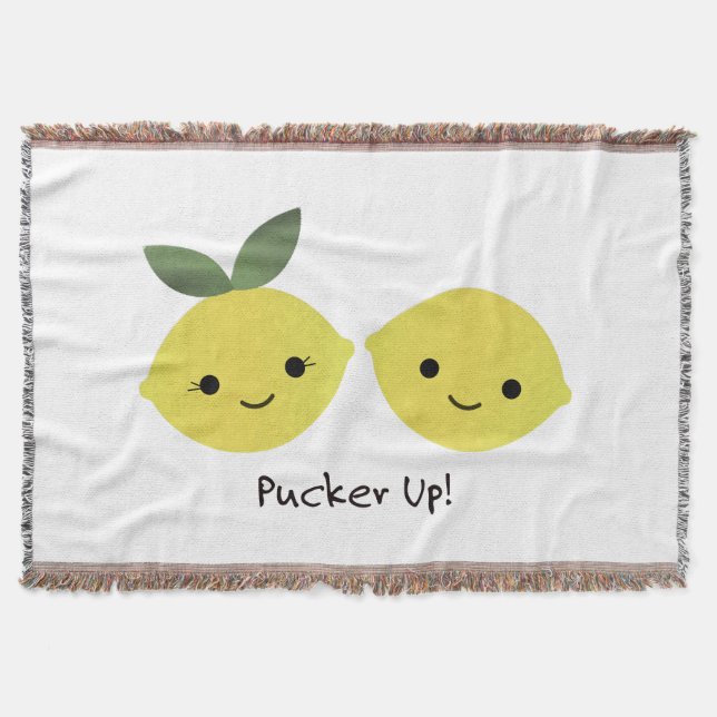 Kute Kawaii Lemons Filt (Framsidan)