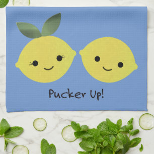 Kute Kawaii Lemons Kökshandduk