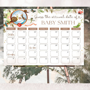Kute Kryp & CaterPelare Baby Shower gissningsdatum Poster