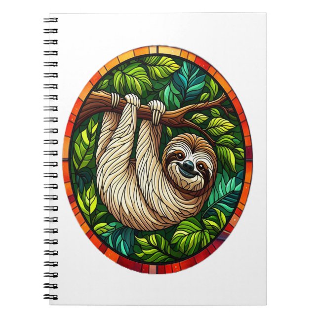 Kute, långsamt fastsatt glasprydnadsämne anteckningsbok (Framsidan)