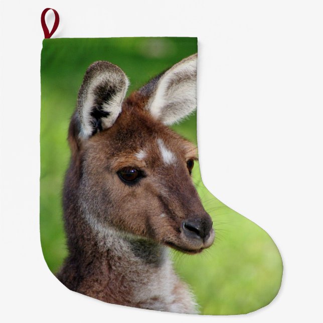 Kute Little Kangaroo-julklapp Stor Julstrumpa (Framsidan)