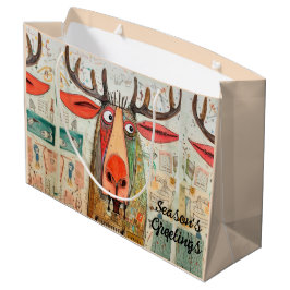 Kute Moose-jultypografi Modern Quirky