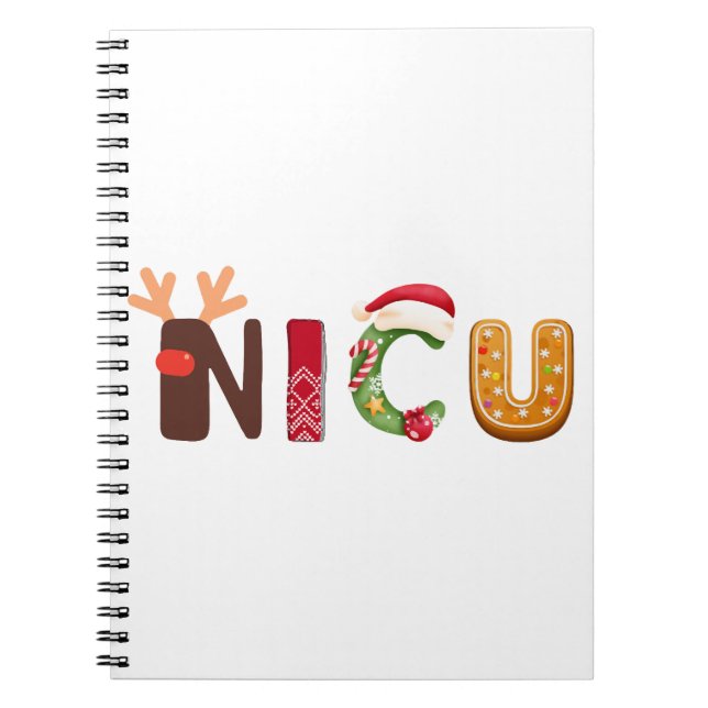 Kute NICU-juldesign Anteckningsbok (Framsidan)