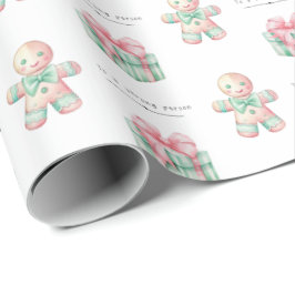 Kute Pastel Sober Support julklapp Presentpapper