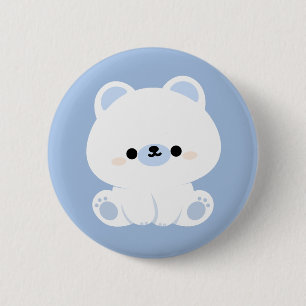 Kute Polar Bear Knapp