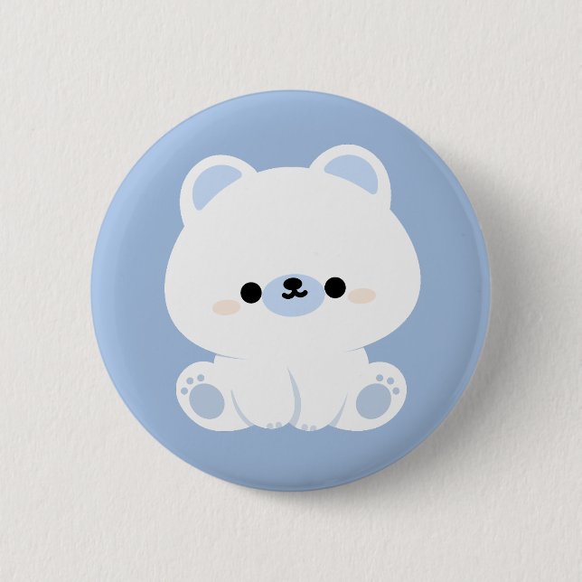 Kute Polar Bear Knapp (Framsida)