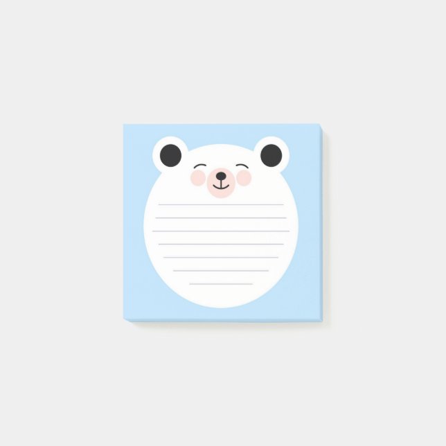 Kute Polar Bear Post-it Block (Framsida)