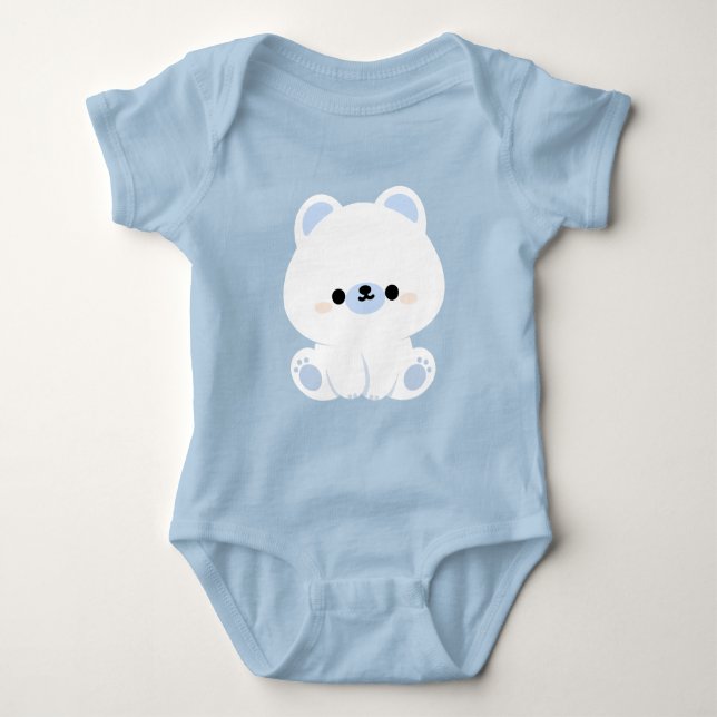 Kute Polar Bear T Shirt (Framsida)
