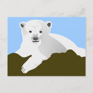 Kute Polar Bear Vykort