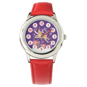Kute prancing renar, enkla numrerade barn tittar p armbandsur
