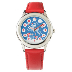 Kute prancing renar, enkla numrerade barn tittar p armbandsur