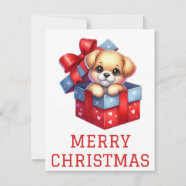 Kute Puppy-julkort Julkort