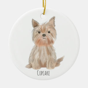 Kute Puppy-julprydnad Julgransprydnad Keramik