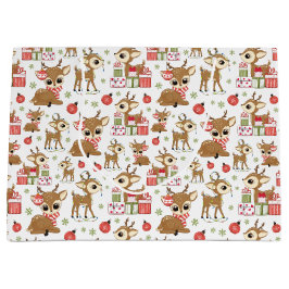 Kute Reindeer jul-gåva Ornament Snowflake