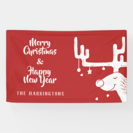 Kute Reindeers anpassningsbar julbanderoll