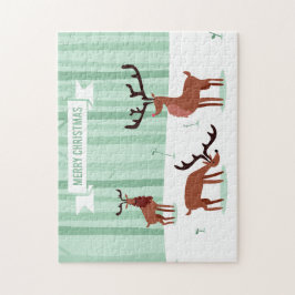 Kute Reindeers julpussel Pussel