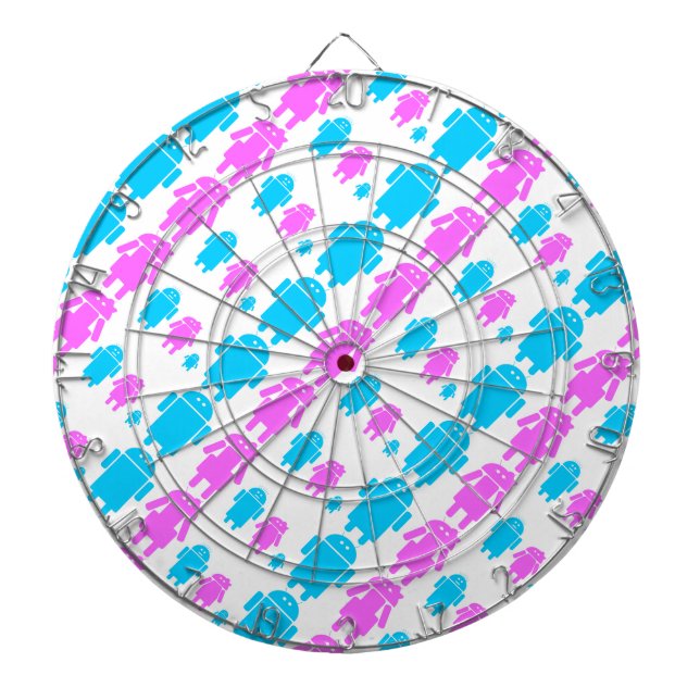 Kute robot, familj mönster darttavla (Framsidan)