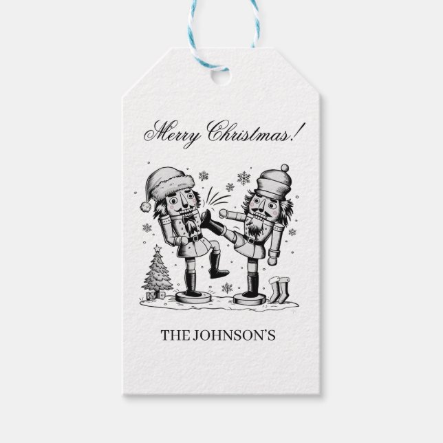 Kute, roliga muskler, personlig jul presentetikett (Framsidan)