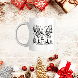 Kute, roliga nötskal jul kaffemugg