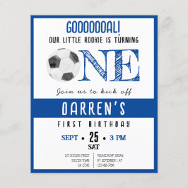 Kute Rookie-platsbudget 1:a födelsedagsinbjudan