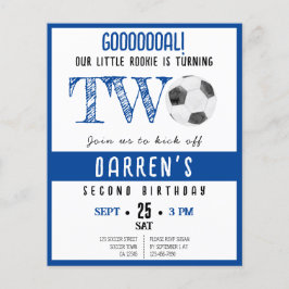 Kute Rookie-platsbudget 2:a födelsedagsinbjudan