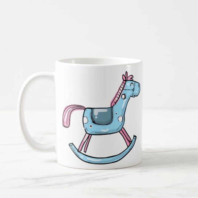 Kute roterande häst kaffemugg (Vänster)